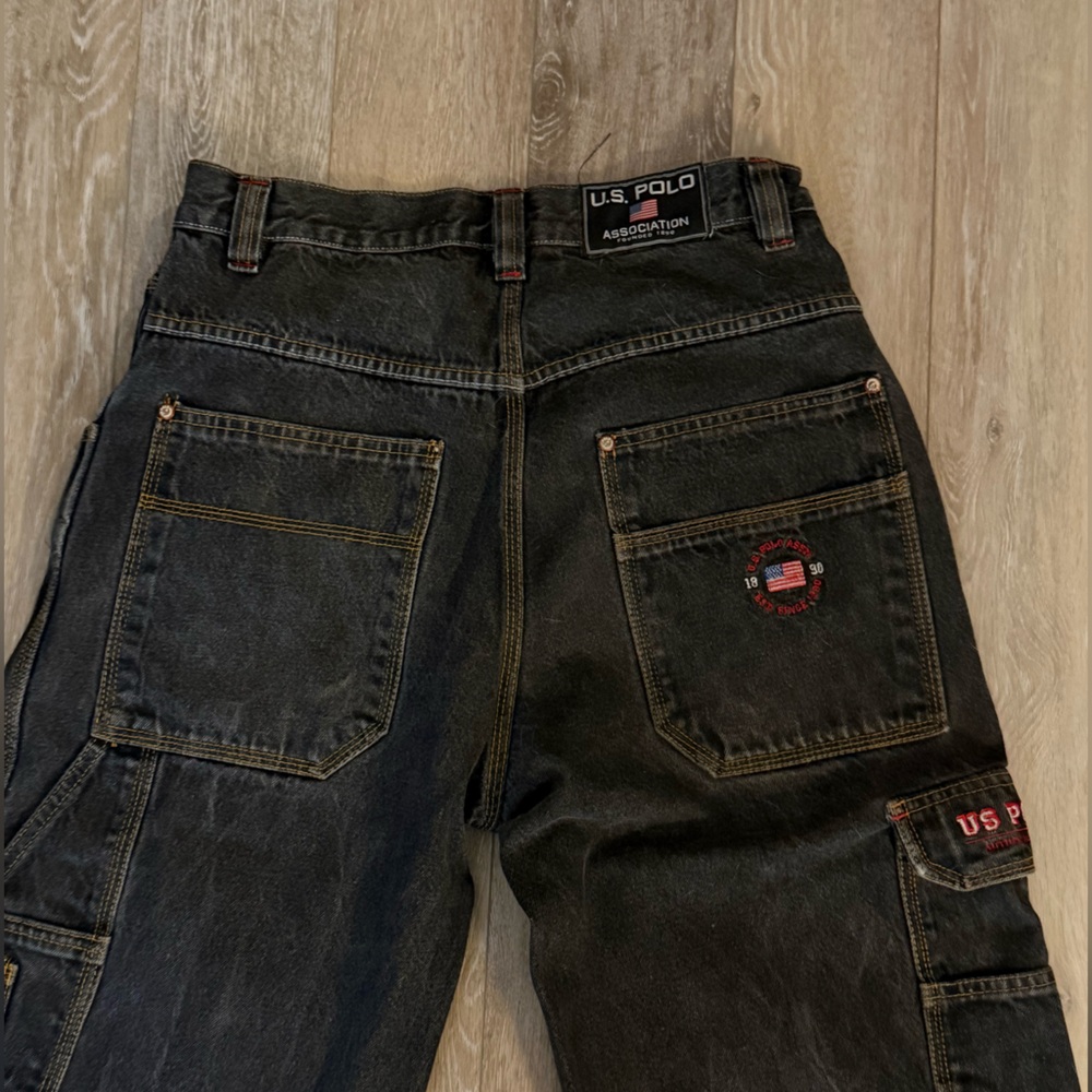 U.S. Polo Assn. Black Denim Cargo Pants